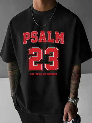 HASTEN Printed Men Round Neck Black T-Shirt