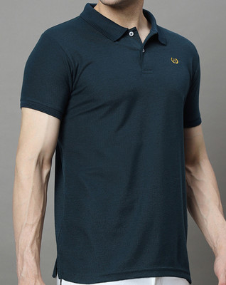 SINDHIGARMENT Solid Men Polo Neck Dark Green T-Shirt