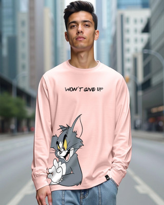 BEWAKOOF Graphic Print Men Round Neck Pink T-Shirt