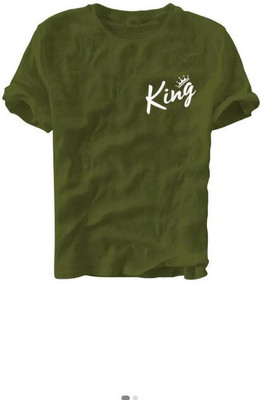 Dineshfeshion Printed Men Round Neck Green T-Shirt