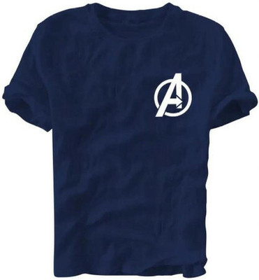 Dineshfeshion Typography Men Round Neck Blue T-Shirt