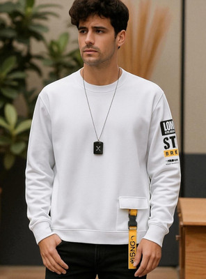 Autna Printed Men Round Neck White T-Shirt