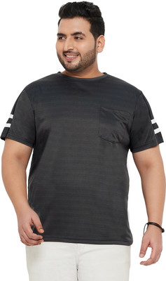bigbanana Self Design Men Round Neck Grey T-Shirt