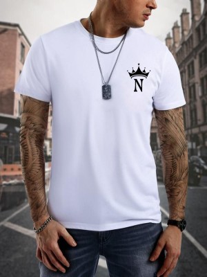 Kfz Graphic Print Men Round Neck White T-Shirt