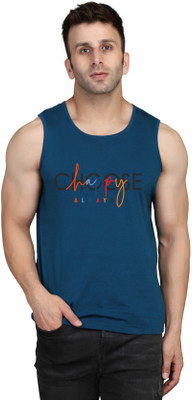 Cryptic Printed Men Round Neck Blue T-Shirt