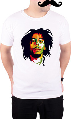 Mooch Wale Printed Men Round Neck White T-Shirt