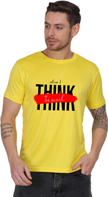 jyoti enterprises Graphic Print Men Round Neck Yellow T-Shirt