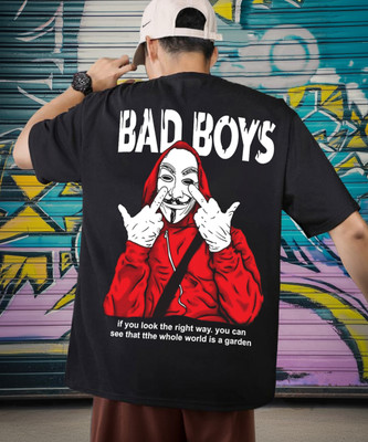Benny Brooks Graphic Print Men Round Neck Black T-Shirt