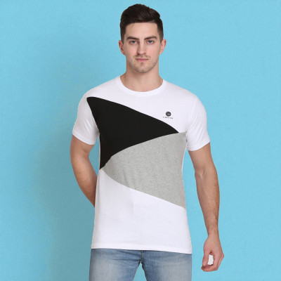 Faricon Trend Solid Men Round Neck Multicolor T-Shirt