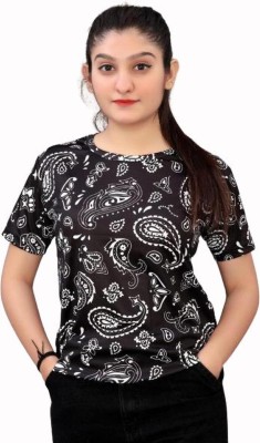 AYU ENTERPRISE Casual Tie & Dye Women Black Top