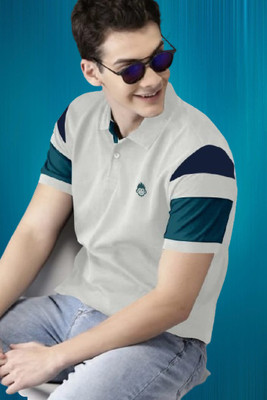 Dnk Colorblock Men Polo Neck Multicolor T-Shirt