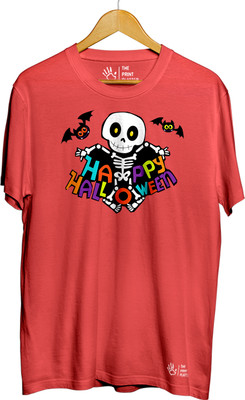 THE PRINT PLATTER Graphic Print Men Round Neck Red T-Shirt