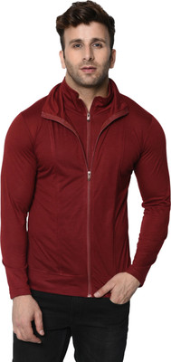 Moordale Fab Solid Men Polo Neck Maroon T-Shirt