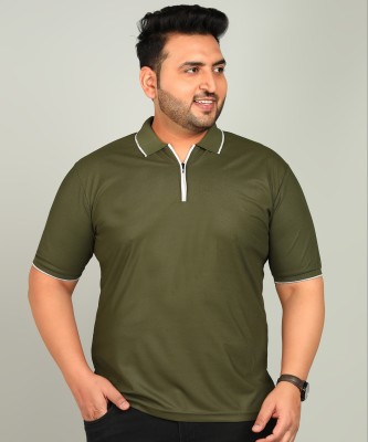 METRONAUT PLUS Solid Men Polo Neck Green T-Shirt