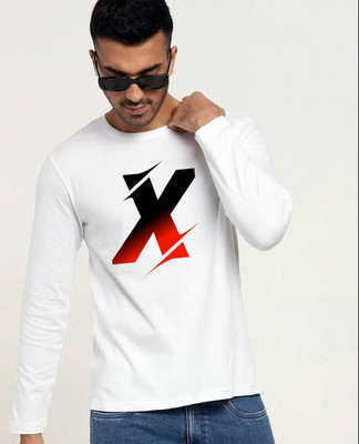 V DAS Printed Men Round Neck White T-Shirt