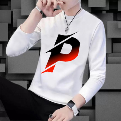 JH STYLE Printed Men Round Neck White T-Shirt