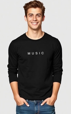 UrGear Printed Men Round Neck Black T-Shirt
