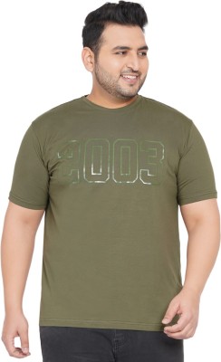 JOHN PRIDE Printed Men Round Neck Green T-Shirt