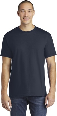 Qmaris Fashion Solid Men Round Neck Dark Blue T-Shirt