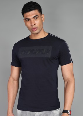 DUCATI Graphic Print Men Round Neck Dark Blue T-Shirt