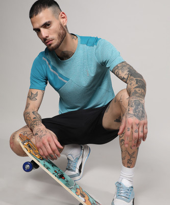 CAMPUS SUTRA Printed Men Round Neck Blue T-Shirt