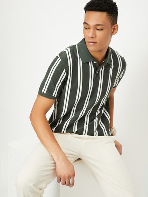 MAX Printed Men Round Neck Green T-Shirt