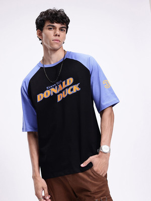 Kook N Keech Disney Printed Men Round Neck Black T-Shirt