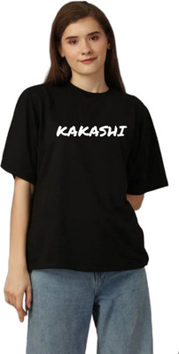 Be Crazy Printed Women Round Neck Black T-Shirt