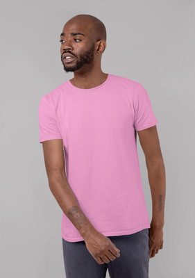 Royath Clothing Printed Men Round Neck Pink T-Shirt