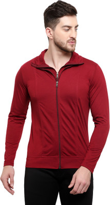Tresna Trending Solid Men Polo Neck Maroon T-Shirt