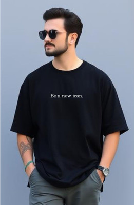 UrGear Printed Men Round Neck Black T-Shirt