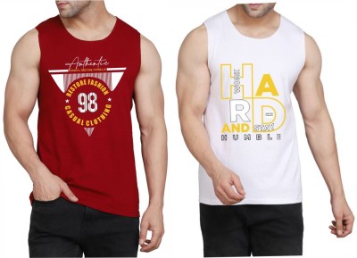 Restore Typography Men Scoop Neck Maroon, White, Multicolor T-Shirt