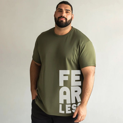Toodleplus Typography Men Round Neck Light Green T-Shirt