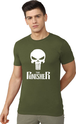 OrrganicChics Printed, Typography Men Round Neck Green T-Shirt