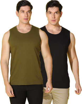 WOOSTRO Solid Men Scoop Neck Multicolor T-Shirt