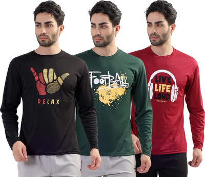 Garmin Graphic Print Men Round Neck Multicolor T-Shirt