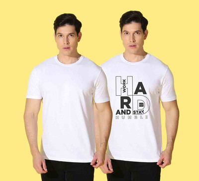 WOOSTRO Typography, Solid Men Round Neck Multicolor T-Shirt