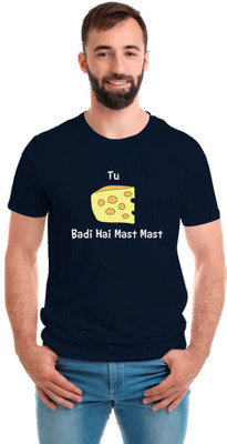 SmarTee Street Printed Men Round Neck Blue T-Shirt