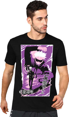 VIKCLIQUE Printed Men Round Neck Black T-Shirt