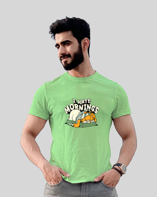 Jack Paris Graphic Print, Printed, Typography Men Round Neck Light Green T-Shirt