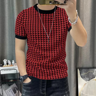 Luxolla Printed Men Round Neck Multicolor T-Shirt