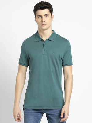JOCKEY Solid Men Polo Neck Green T-Shirt