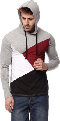 Trendfull Solid Men Hooded Neck Multicolor T-Shirt
