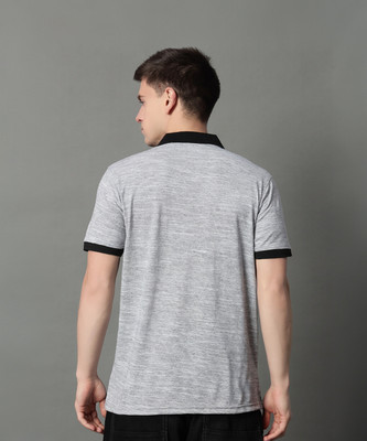 GETGOLF Solid Men Polo Neck Grey T-Shirt