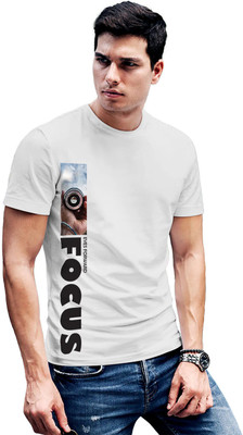 Fighterhero Printed Men Round Neck White T-Shirt