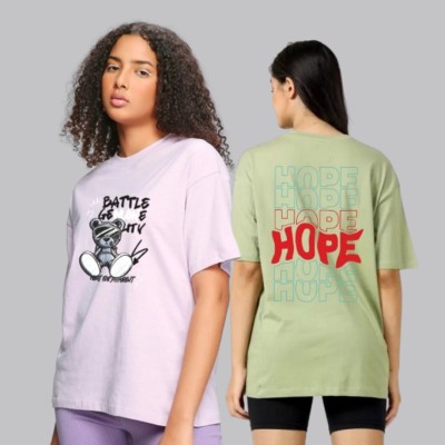 Bokaro Printed Women Round Neck Multicolor T-Shirt