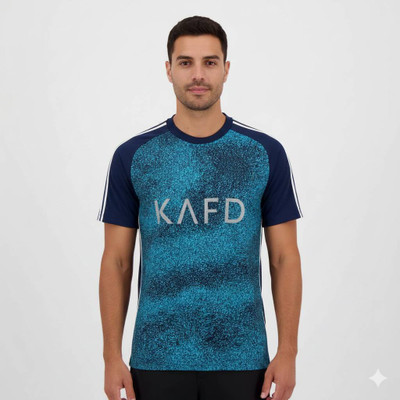 PRASEL Printed Men Round Neck Blue T-Shirt