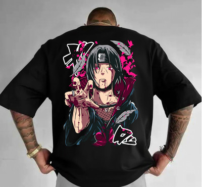 UTHIRA Graphic Print Men Round Neck Black T-Shirt