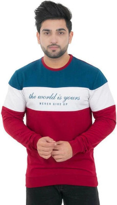 E-MAX Printed Men Round Neck Maroon T-Shirt