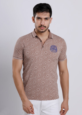 HIGHTRIBE Printed Men Round Neck White T-Shirt